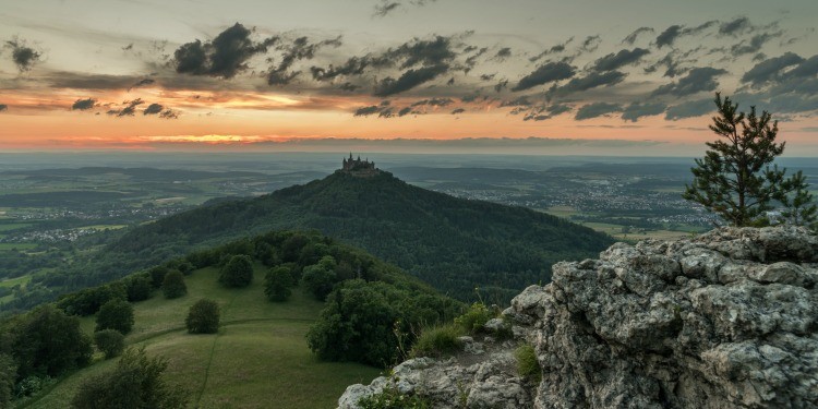 Panoramablick auf die Schwäbische Alb